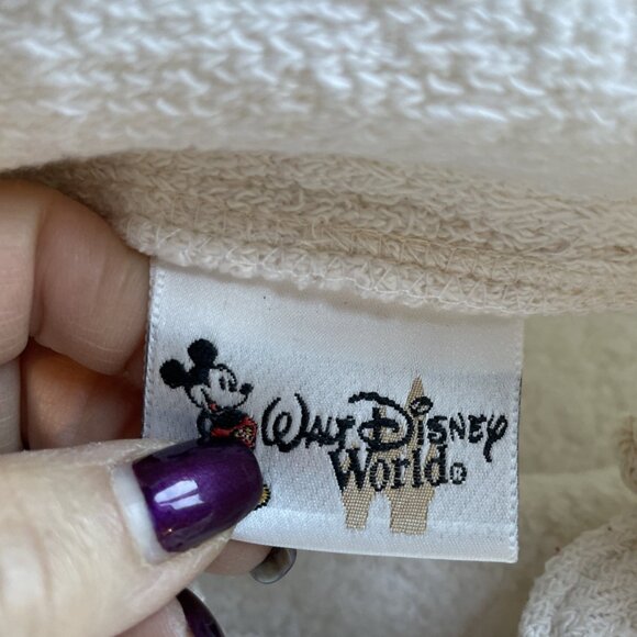 Vintage Walt Disney World Terry Sweatshirt Unisex Size 2XL Cream Embroidered NWT - Picture 7 of 10